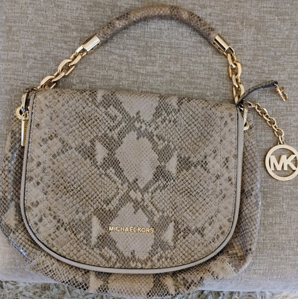 Michael Kors Snake Print Shoulder Bag